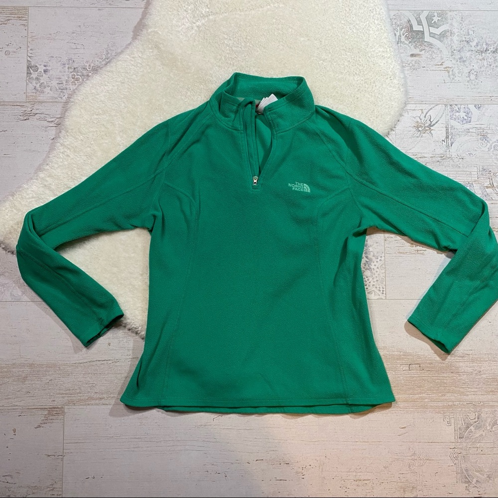 The North Face Seafoam Green 1/4 Zip Pullover Sweatshirt